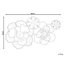 Avis Beliani Décoration murale SCANDIUM Difforme Métal Floral Rouge