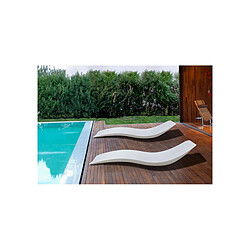 ICONIK INTERIOR Chaise longue de piscine design - Blanc mat - Hero Blanc