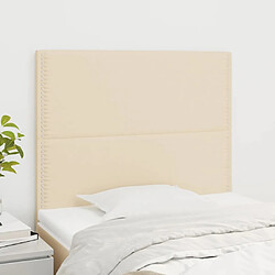 Maison Chic Lot de 2 Têtes de lit design pour chambre - Décoration de lit Crème 100x5x78/88 cm Tissu -MN70805