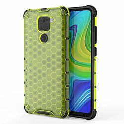 Coque en TPU peau en nid d'abeille antichoc vert pour votre Xiaomi Redmi Note 9/Redmi 10X 4G