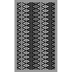 Alter Tapis de salle de bain, 100% Made in Italy, Tapis antitache avec impression numérique, Tapis antidérapant et lavable, Modèle optique - Acireale, 90x52 cm