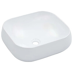 vidaXL Lavabo 44,5 x 39,5 x 14,5 cm Céramique Blanc