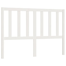 vidaXL Tête de lit Blanc 126x4x100 cm Bois massif de pin