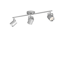 Ledkia Plafonnier LED Triple Byre 3 Spots 12.9W Argent