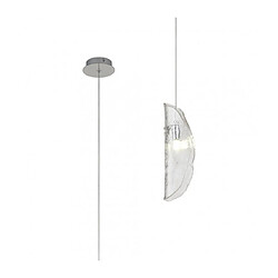 Luminaire Center Suspension design 1 ampoule Chrome poli