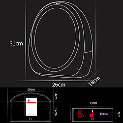 Acheter Universal Forme d'œuf Lumière LED Organiseur de bureau Miroir HD Organisateur de maquillage Boîte de rangement de beauté créative Boîte de beauté portable