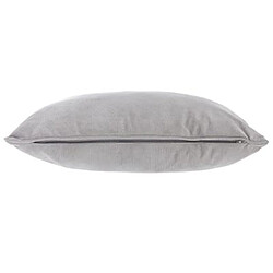 Pegane Lot de 2 coussins rectangulaires 100% polyester coloris gris clair - Dim : L.50 x l.30 cm