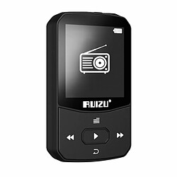 Ruizu X52 Lecteur De Musique Mp3 Mp4 Enregistrement Fm Sans Fil Bluetooth Pour Le Sport Étudiant En Cours D'Exécution Noir