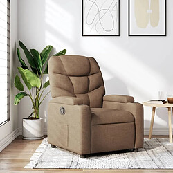 Maison Chic Fauteuil inclinable,Fauteuil luxe de relaxation Marron Tissu -MN73613