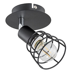 Lumière Cage Single Spot Noir, 12cm, 1x E14