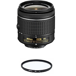 NIKON AF-P 18-55mm F3.5-5.6G VR (White Box) + HOYA UX UV 55mm Filter 