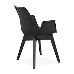 Acheter Mes Fauteuil design 50x58,5x82 cm noir et pieds noirs - SHAFT