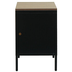 Avis Mendler Table de chevet HWC-L84, armoire de chevet Commode Table d'appoint, métal 63x40x40cm, mélaminé ~ noir