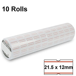 Wewoo Étiqueteuse blanc pour 10 Rolls Papier tenu dans la main de haute qualité d'étiqueteur de prix d'encre, étiquettes Caractéristiques: 21.5mm x 12mm, No. 3210 10 dans un emballage, le est