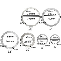 Avis Plateau en rouleau tournant rond en alliage d'aluminium argent blanc 14 pouces