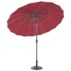 Beliani Parasol de jardín d 2.55 m rouge foncé BAIA pas cher