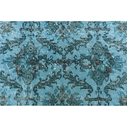 Avis Vidal Tapis de laine 203x109 turquoise Ultra Vintage