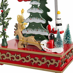 BigBuy Christmas Décorations de Noël Multicouleur Bois Balancelle 12 x 17 x 26 cm