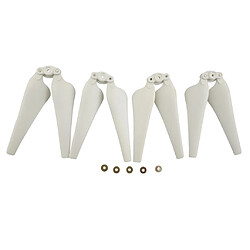 4 pièces pliant hélice prop cw ccw pour sjrc s70w hs100 quadcopter blanc