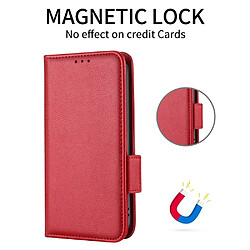 Etui en PU texture litchi avec support, rouge pour votre Oppo Reno7 5G (Global)/Find X5 Lite