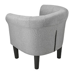 Avis Helloshop26 Fauteuil lounge chaise siège tissu polyester 70 cm gris claire 03_0001934