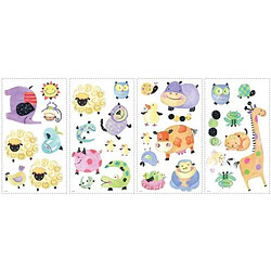 Thedecofactory POLKA ANIMAUX À POIS - Stickers repositionnables polka animaux à pois