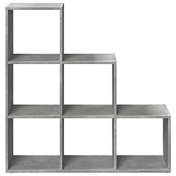 Acheter vidaXL Étagère séparatrice de pièce à 3 niveaux gris béton 99x29x99 cm