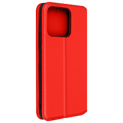 Avizar Housse Xiaomi Redmi 10C Clapet Portefeuille Support Vidéo rouge