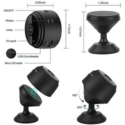 Chrono Mini Camera Espion Caché Enregistreur,Full HD 4K Micro Caméra WiFi Exterieur sans Fil Nanny Caméra Cachée avec Vision Nocturne,Interieur /Exterieur-noir