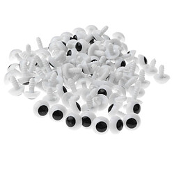 100 pcs yeux de sécurité de bande dessinée pour bricolage animal scrapbooking ours w / rondelle 12mm