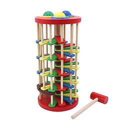 Universal Balle d'arbre colorée piste de course bâtiment bloc jouet de compétition en bois pour les enfants apprentissage éducation DIY jouet en bois cadeau | Bloc