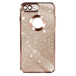 Avizar Coque pour iPhone 7 Plus et 8 Plus Paillette Amovible Série Protecam Spark Rose