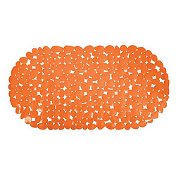 MSV Tapis Fond de baignoire PVC GALETS 35x68cm Orange