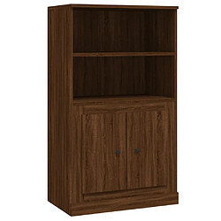 Maison Chic Buffet,Meuble de Rangement,commode pour salon,Cuisine chêne marron 60x35,5x103,5 cm bois d'ingénierie -MN76833