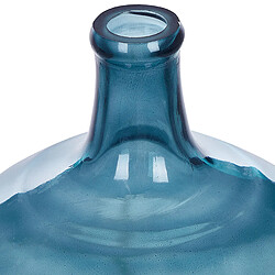 Beliani Vase décoratif CHAPPATHI fait à la main Verre 31 cm Bleu pas cher