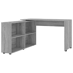 vidaXL Bureau d'angle Sonoma gris Bois d'ingénierie