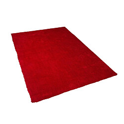 Beliani Tapis épais 140 x 200 cm rouge DEMRE