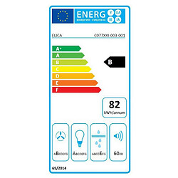 Hotte décorative inclinée 90cm 613m3/h noir - prf0119828 - ELICA