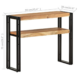 Acheter vidaXL Table console 90x30x75 cm Bois d'acacia massif