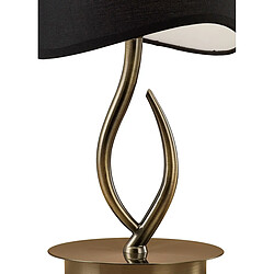 Acheter Inspired Lampe de table Ninette 1 lumière E14 petite, laiton antique avec abat-jour noir