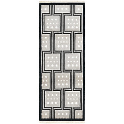 Vidal Tapis de couloir en laine 206x81 noir Darya