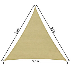 Helloshop26 Voile toile d'ombrage taud de soleil triangulaire 500 cm 2208299