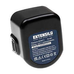 Vhbw EXTENSILO Batterie remplacement pour Dewalt DC9071, DE9037, DE9074, DE9075, DE9501, DW9071 pour outil électrique (3300 mAh, NiMH, 12 V)