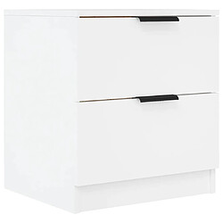 Avis Maison Chic Lot de 2 Tables de chevet,Table de nuit,Table d'appoint pour salon Blanc Bois d'ingénierie -MN67673