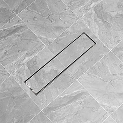 vidaXL Drain de douche linéaire 530 x 140 mm Acier inoxydable