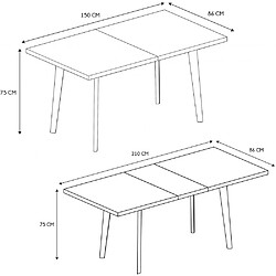 Avis The Home Deco Factory Table extensible plateau en bois 6 à 8 personnes Forest.