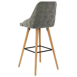 Acheter vidaXL Tabourets de bar lot de 2 gris clair velours