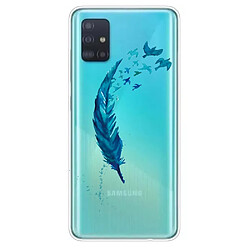 Coque en TPU impression de motifs plume pour votre Samsung Galaxy A31