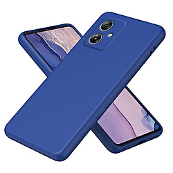 Htdmobiles Coque pour Motorola Moto G54 5G - housse etui silicone gel fine + film ecran - BLEU FONCE