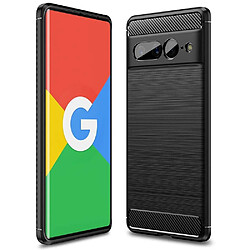 Htdmobiles Coque pour Google Pixel 7 Pro 5G - housse etui silicone gel carbone + verre trempe - NOIR